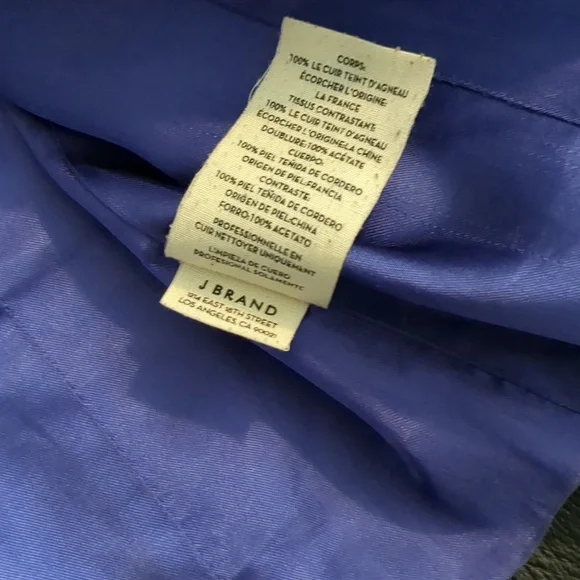 J Brand 100% Lamb Leather Biker Jacket - Picture 8 of 9